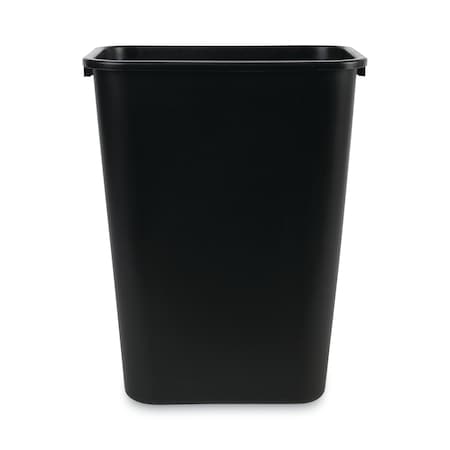 Boardwalk 41 qt Rectangular Indoor Plastic Can, Black, Open Top, Plastic, 16 in 3485203
